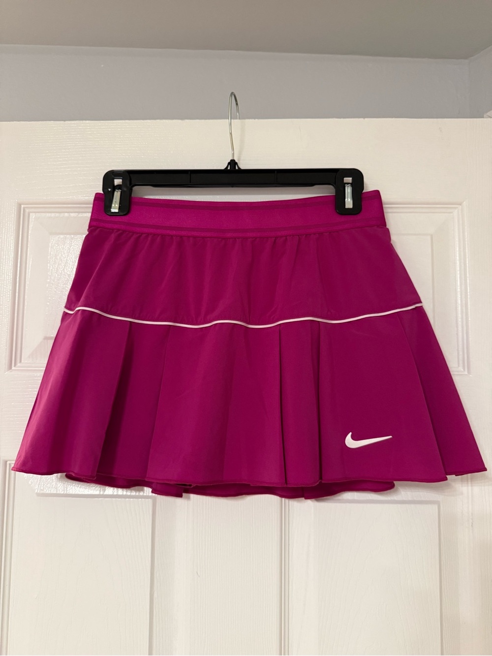 Nike Fuchsia Flared Tennis Skirt with White Swoosh